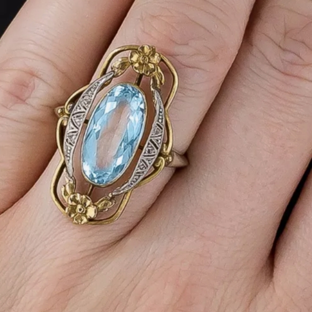 zicronia 925 sterling Sl The Material But The Color Is Gold - Picture 1 of 5